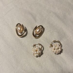 ANTHROPOLOGIE PEARL earring bundle